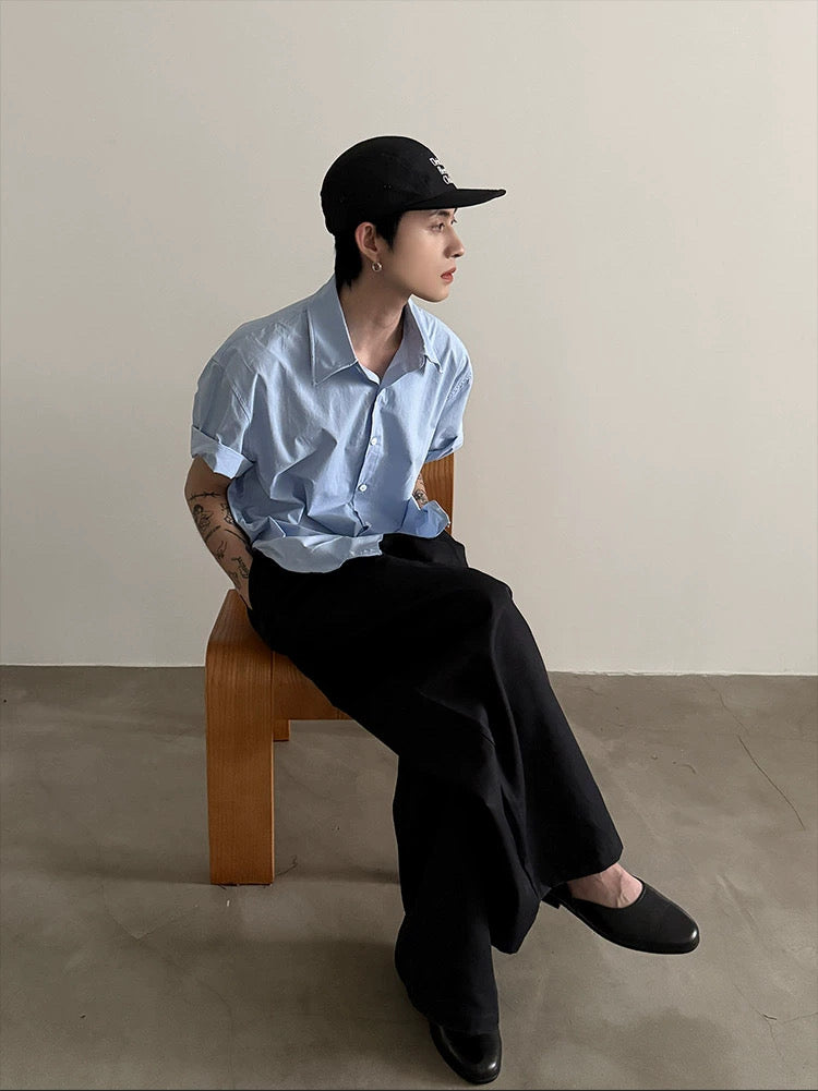 Chemise boxy à manches courtes