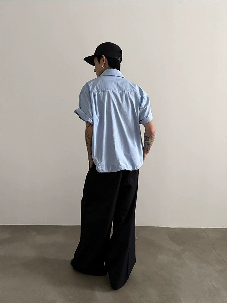 Chemise boxy à manches courtes