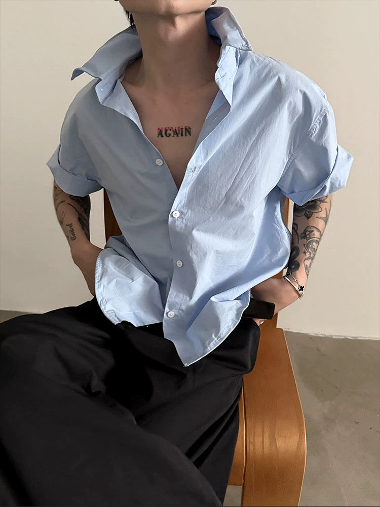 Chemise boxy à manches courtes