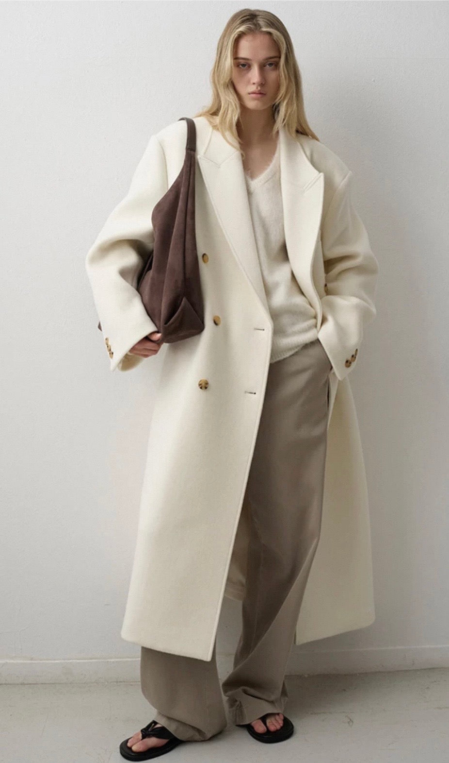 Coat croisé oversize
