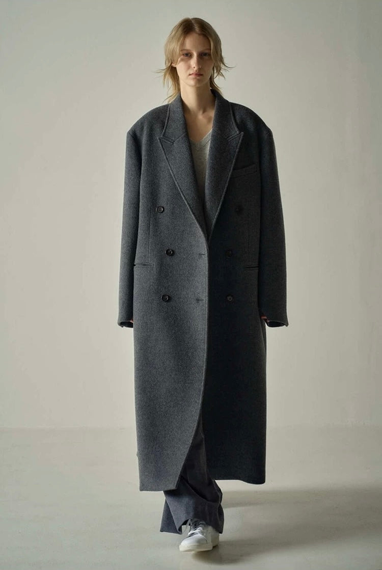 Coat croisé oversize