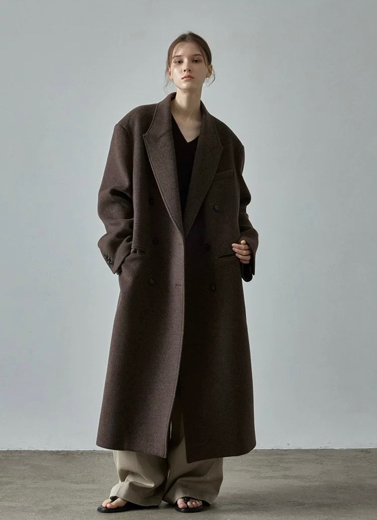 Coat croisé oversize