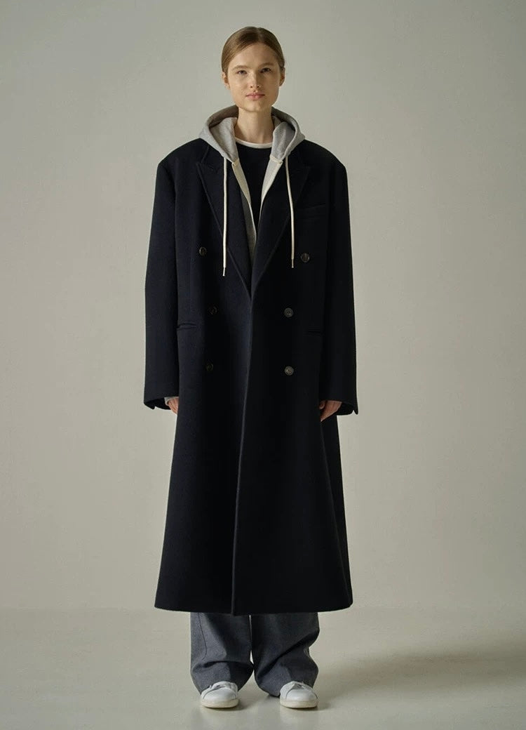 Coat croisé oversize