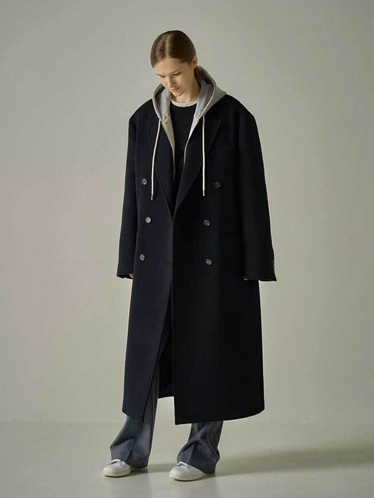 Coat croisé oversize