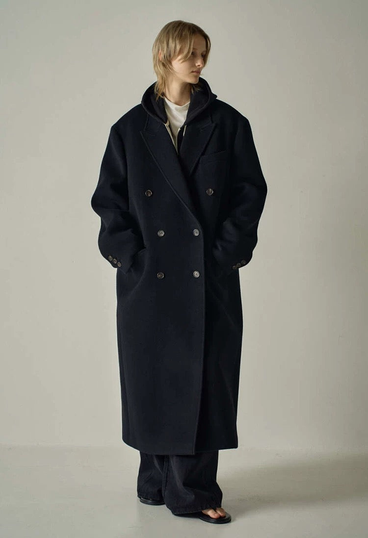 Coat croisé oversize
